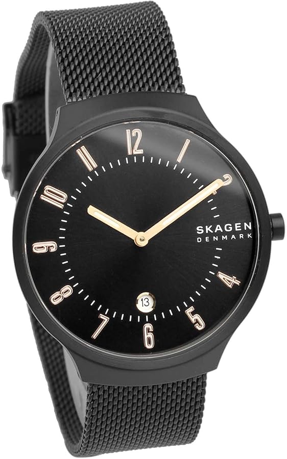 SKAGEN Grenen ブラック メッシュ ステンレス SKW6547